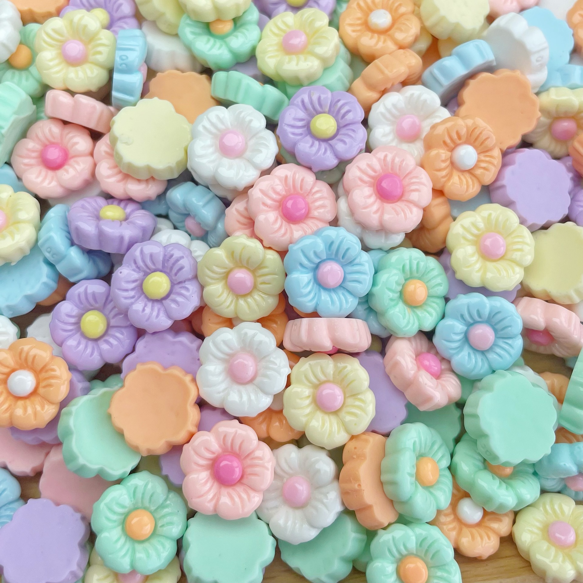 Mini brillante accesorios de resina caramelo flor paraguas tamaño pequeño uñas arte DIY joyería crema pegamento borde a juego horquilla