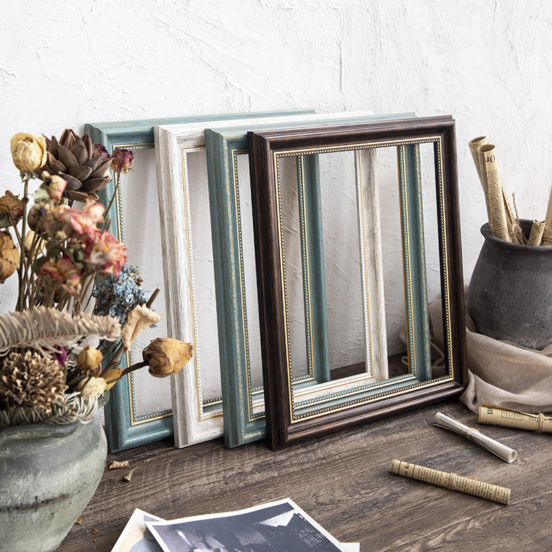 Jigsaw Puzzle Frame, Picture Frame, Empty Frame, Oil Painting Mounting Outer Frame, American Retro Watercolor Sketch A4 Photo Frame, Empty Frame Wholesale Customization