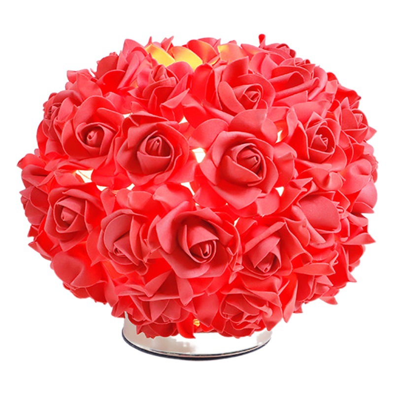 Directo de fábrica Nordic Rose lámpara de mesa creativa simple ins chica placa de oro decoración de la boda lámpara de noche romántica