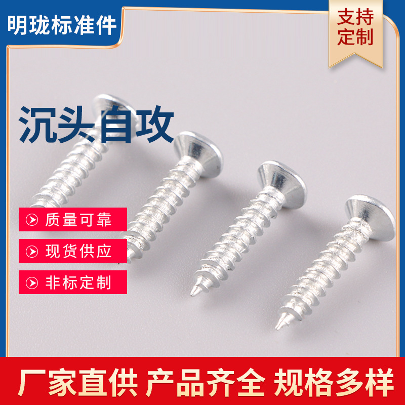 沉头自攻螺丝 镀白锌 304不锈钢自攻螺丝M2.5-6 长度6-40规格齐