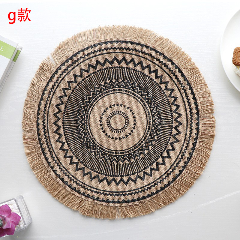 G 스타일 황마 플레이스매트