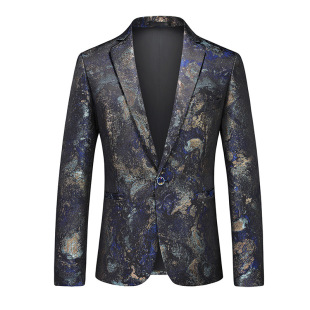 Men's casual suit spring and autumn fashion suit Korean style slim fit one button single western coat foreign trade plus size suit men
