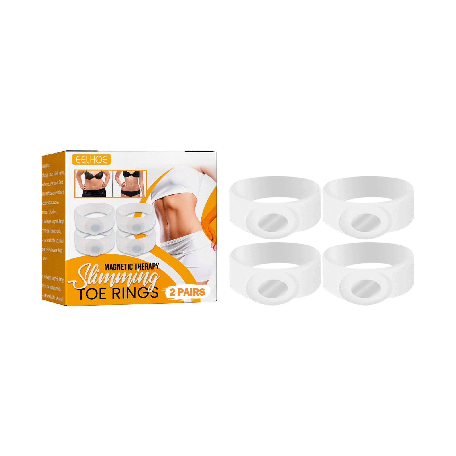 Slim Shaping Silicone Toe Ring Abdomen and Firming the Skin, Showing a Small Waist Smll Wist_voghion.com