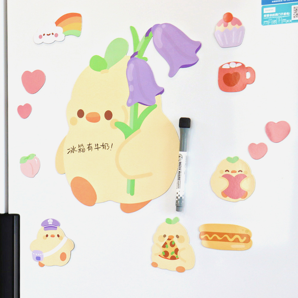 Etiqueta engomada del refrigerador tablero de mensajes ins escritura borrable pizarra etiqueta magnética conejo año creativo decoración de Año Nuevo nota etiqueta Tabla de recetas