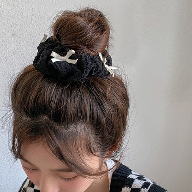 Women's Sweet Simple Style Solid Color Cloth Bowknot Hair Tie display picture 2