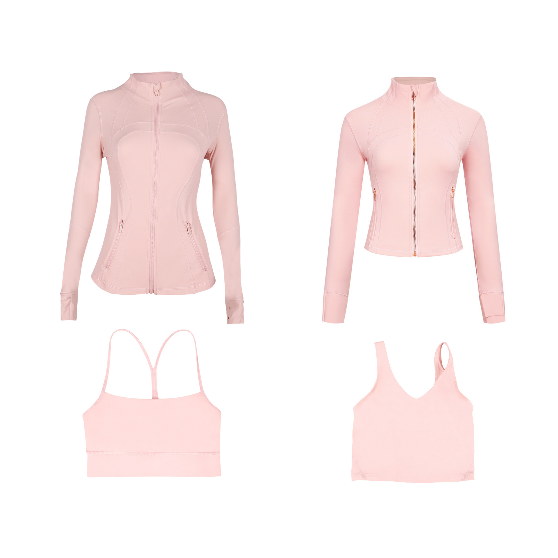 Women's Slim Fit Active Set Jacket And Vest Collection For Sport_voghion.com