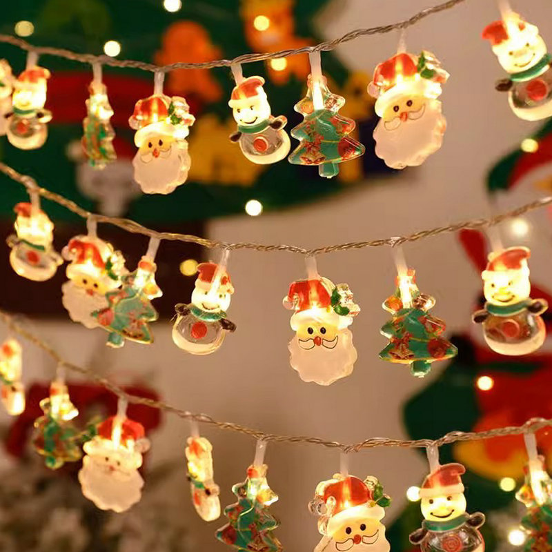 Ledクリスマス装飾灯雪だるま雪花サンタクロース灯串クリスマスツリー装飾用品イルミネーションペンダント卸売り|undefined