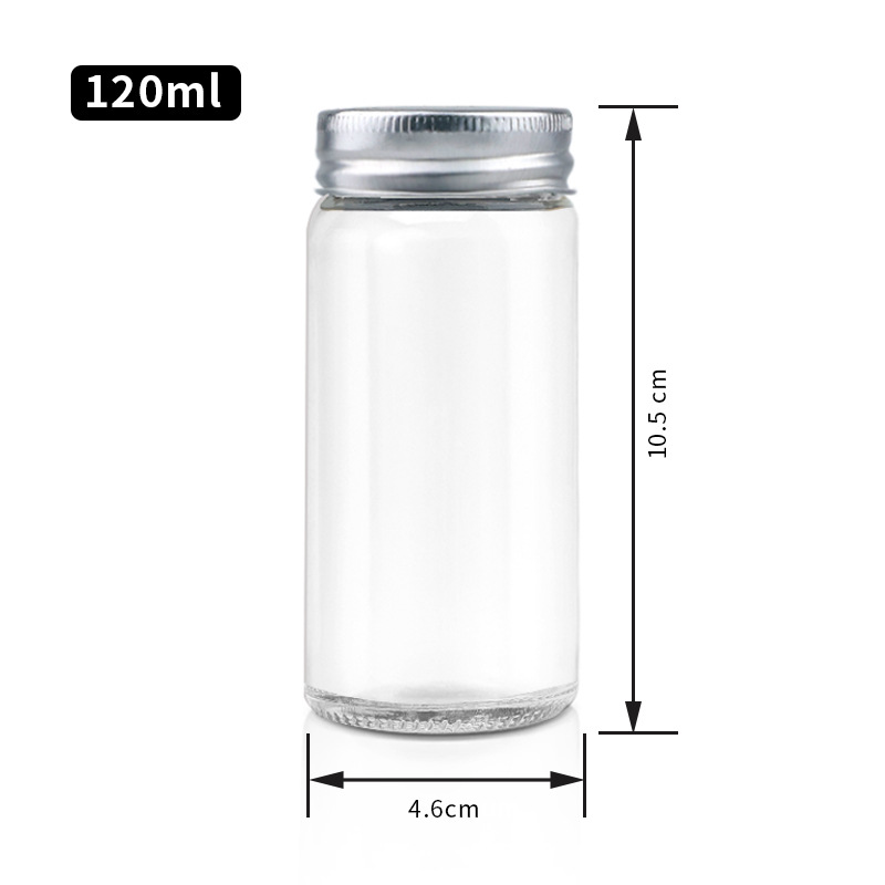 Botella de condimento de 120ml cocina cuadrada condimento tanque de almacenamiento guisado de fideos frasco de polvo de pimienta frasco de sal de barbacoa