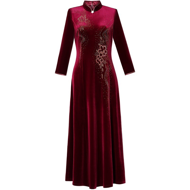 Красные мамы свадебные платья вечерние платья для женщин высокого класса бархат