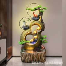 葫芦假山喷泉流水摆件客厅阳台玄关招财落地开业礼品办公室水景观