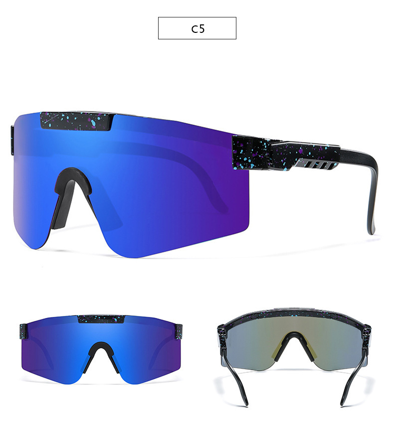Casual Gradient Color PC UV400 Protection Biker Frameless Sports frame Sunglasses display picture 10