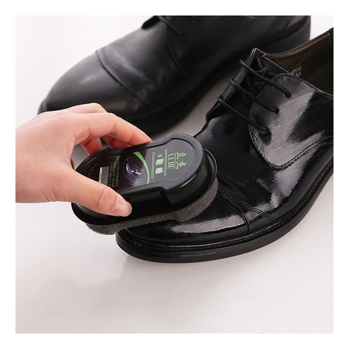 Portable double-sided sponge shoe polish leather care shoe wax shoe polish colorless sponge shoe polish brush