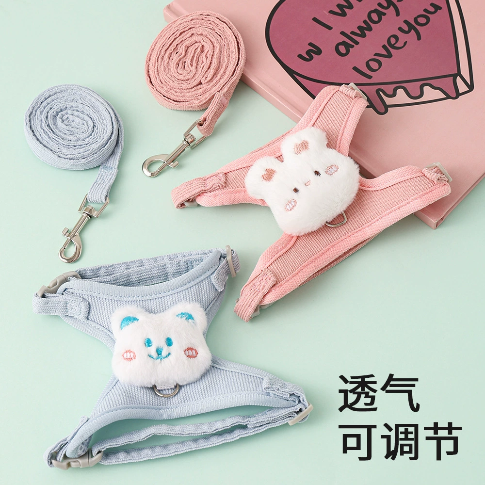 Милый поводок для кошек с рисунком для использования на открытом воздухе, поводок для кошек, предотвращающий побег, поводок для прогулок с кошками, жилет в стиле.