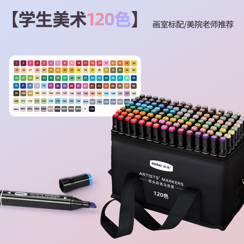 Rotuladores de Doble Punta Noya a Base de Aceite, Juego de Pinceles de Colores para Estudiantes, Serie Completa de Colores para Pintar, Rotuladores de Colores para Niños