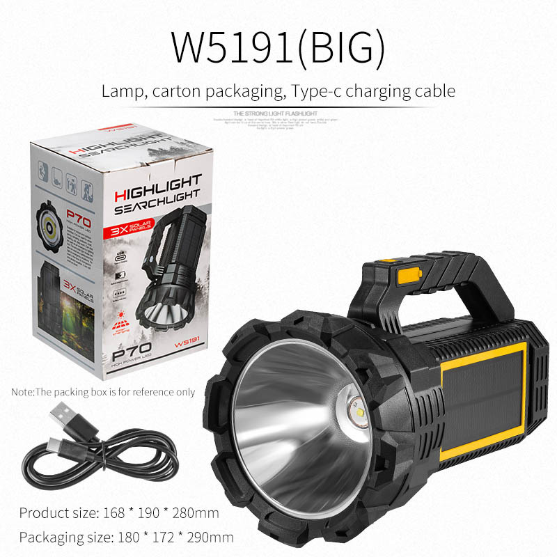 Transfronterizo de alto brillo tipo arma de fuego largo carga portátil luz de trabajo de prospector portátil de alta duración