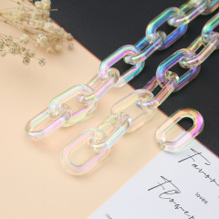 ネットの赤い新型の透明なカラーの楕円のチェーンのファッションの百合のチェーンのDIYのブレスレットのネックレスの包みの材料の部品