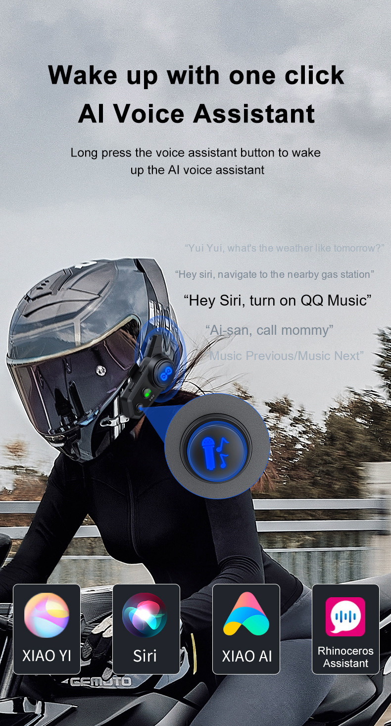 Cross-border Y8X helmet Bluetooth headset, 8-person MESH network helmet intercom headset, helmet Bluetooth headset