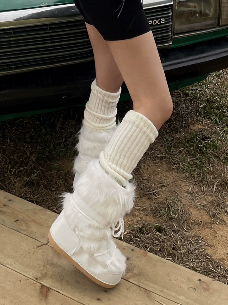 Demi-season boots, ski waterproof space moon, increased thickness
