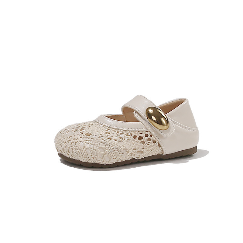 Mädchen-Ballerinas aus Spitze | Atmungsaktive Mary Janes im französischen Stil aus Mesh für Alltag und festliche Anlässe_voghion.com