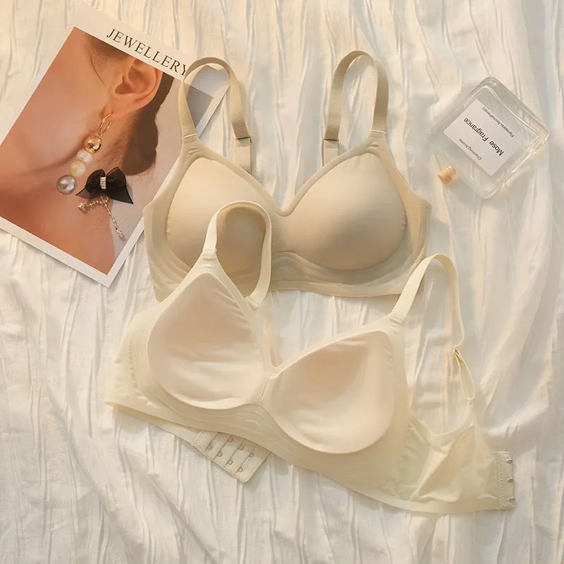 Jelly Soft Support Underwear Women's Summer Thin No Steel Ring Small Chest Push-up Anti-sagging Skin-friendly No-trace Beautiful Back Bra Jelly Soft Support Underwear Women's Summer Thin No Steel Ring Small Chest Push-up Anti-sagging Skin-friendly No-trace Beautiful Back Bra