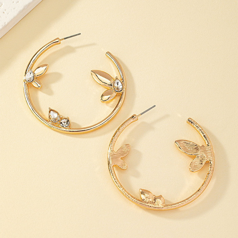 1 Pair Elegant Geometric Plating Inlay Alloy Zircon Ear Studs display picture 3