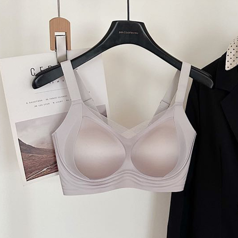 2205 # Ropa interior de mantenimiento de camelia mujeres reunida, tira, antiflacidez, taza fija, sujetador de malla de satén de lujo ligero