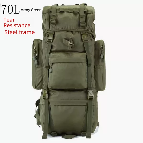 70-Liter Cross-Border Outdoor Mountaineering Camouflage Hiking Tactical Backpack Large-Capacity Backpack Luggage Travel Bag