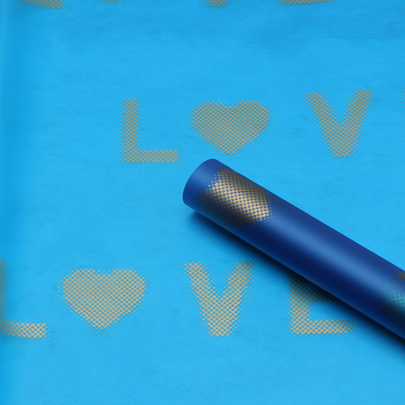 Huaxi comercio exterior transfronterizo Hansu papel de embalaje de flores grandes amor floral impermeable niebla papel florista materiales lotes