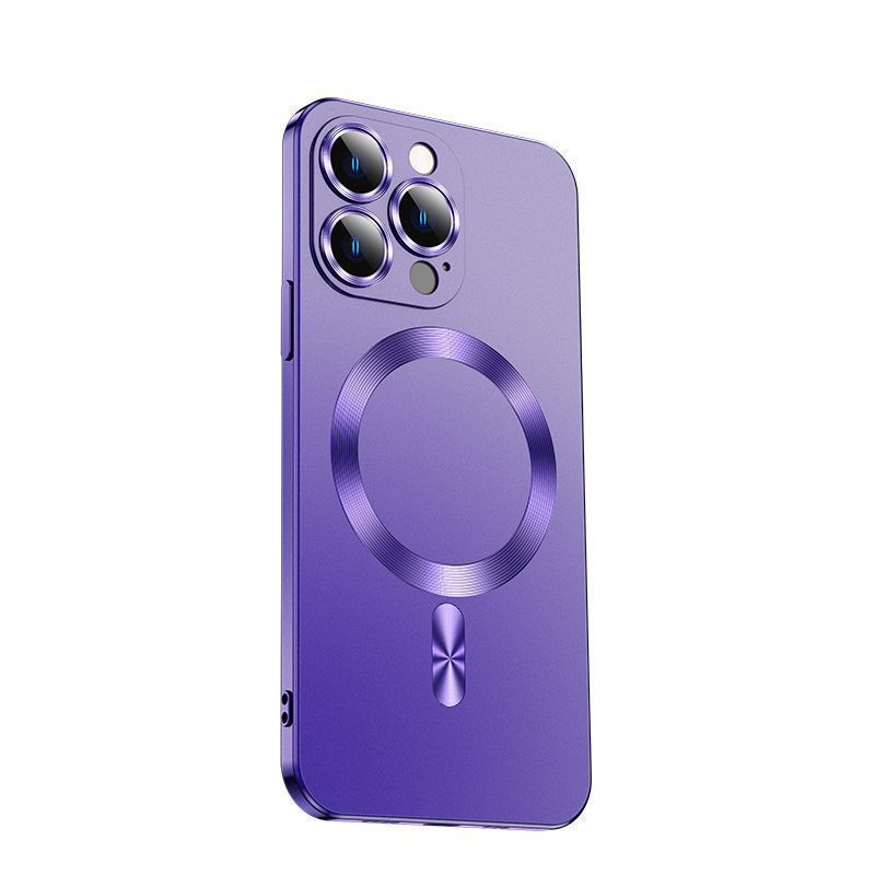 Funda magnética Magsafe para iPhone 16 con película protectora de lente integrada, funda suave mate de cobertura total para Apple 17 Pro