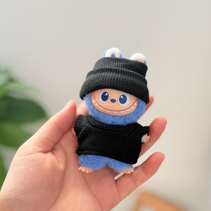迷你版4.0LABUBU搪胶脸毛绒盲盒玩偶衣服圣诞套装小鼻嘎心底密码|undefined