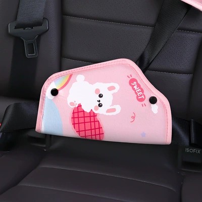 Shoulder Protector Baby Sleeping — Seat belt shoulder pad - rainbow-sweetheart-bunny-belly-protector