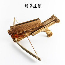 儿童竹木弓箭 户外射击玩具无杀伤力诸葛连弩古代兵器模型木弓