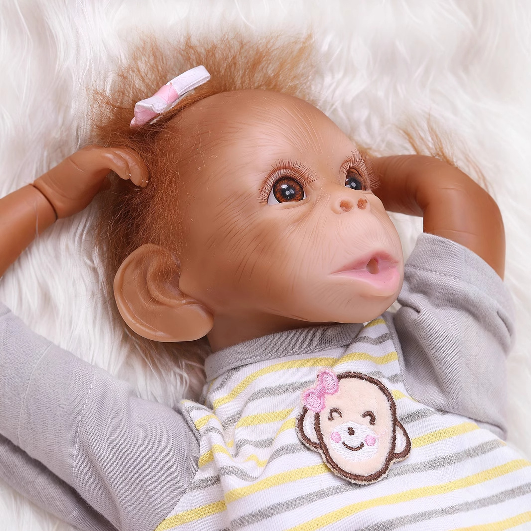 NPK Nueva simulación lindo mono bebé muñeca transfronteriza Venta caliente productos de nicho