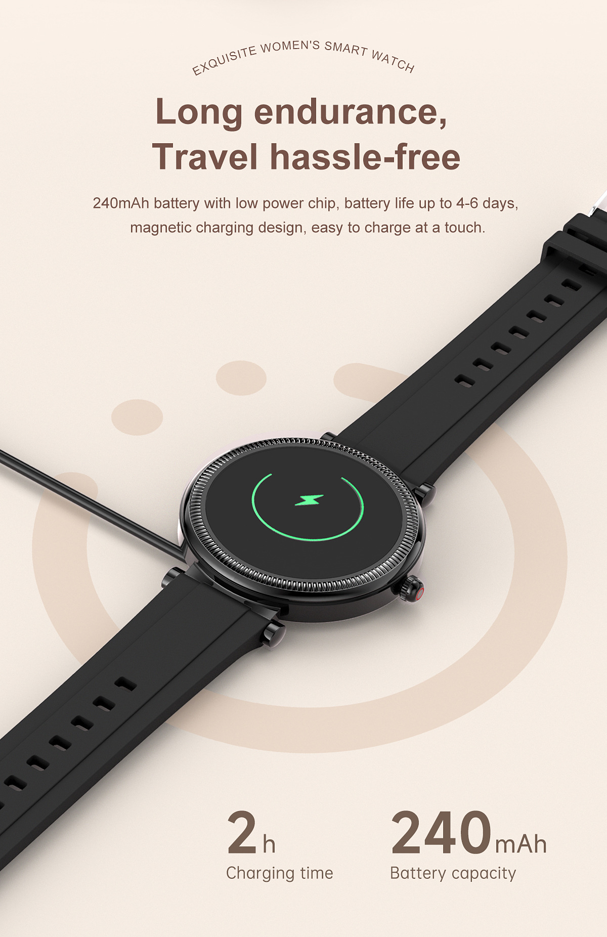 Smartwatch For Women With Colourful Light Pedometer And Round Screen_voghion.com