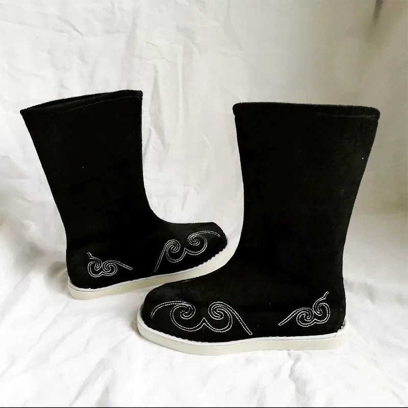 Hanfu shoes, men's costume boots, martial arts shoes, outdoor shoes, cloth-covered ancient style boots, scholar Han shoes, Hanfu boots