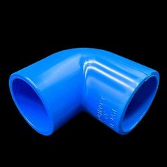 Plastic water pipe fittings: white PVC 90-degree elbow for connecting water pipes, blue socket-type 90-degree elbow for water pipes (diameters: 20/25/32 mm)