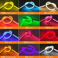 フレキシブル低電圧ネオンライト LEDストリップライト 6*12 ライトストリップ 雰囲気照明 屋内外兼用 防水シリコン 調光可能