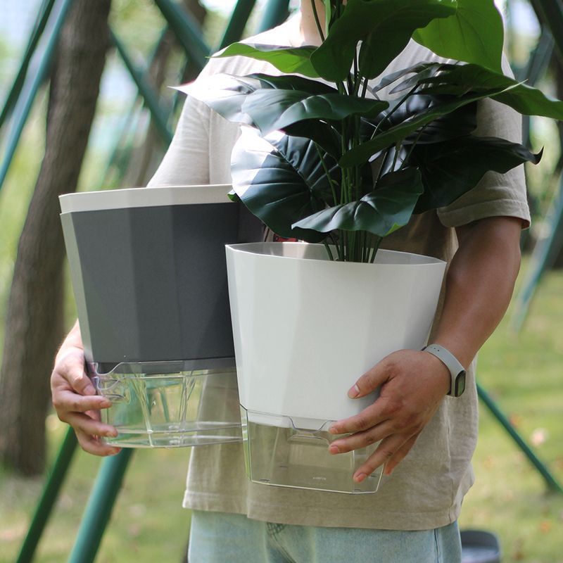 花盆免浇水自动吸水懒人花盆多肉绿萝月季室内阳台创意塑料种植盆