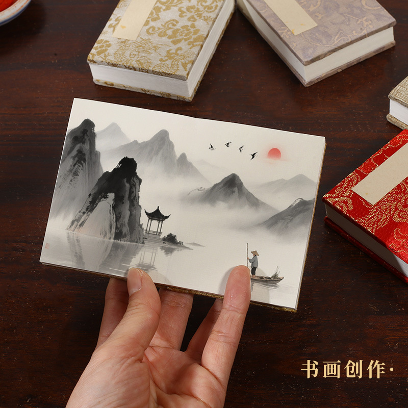 Cuaderno Plegable Mini de Papel de Arroz, plegable, para caligrafía y pintura china image 5