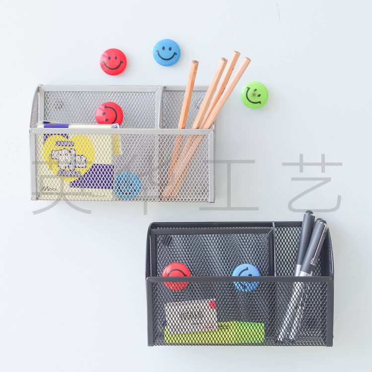 Магнитная стальная корзина для хранения, корзина для материалов, корзина с длинной полосой, магнитная корзина для хранения на холодильнике, простое и стильное домашнее хранилище.