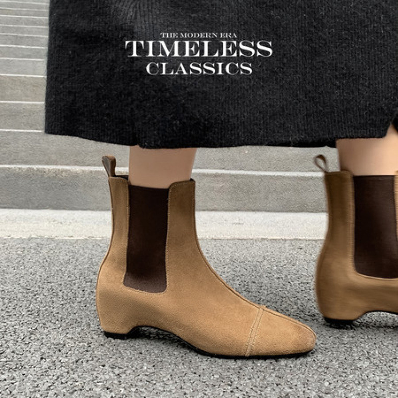 2025 New Autumn and Winter French Retro Genuine Leather Slim and Versatile Chelsea Boots British Style Short Boots with an Inner Height of 5cm 2025 New Autumn and Winter French Retro Genuine Leather Slim and Versatile Chelsea Boots British Style Short Boots with an Inner Height of 5cm