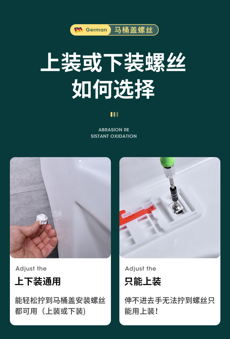 Starting point: Japanese toilet seat cover accessories, fixing bolts, snap screws, toilet seat cover plate expansion screws, universal accessories details Picture