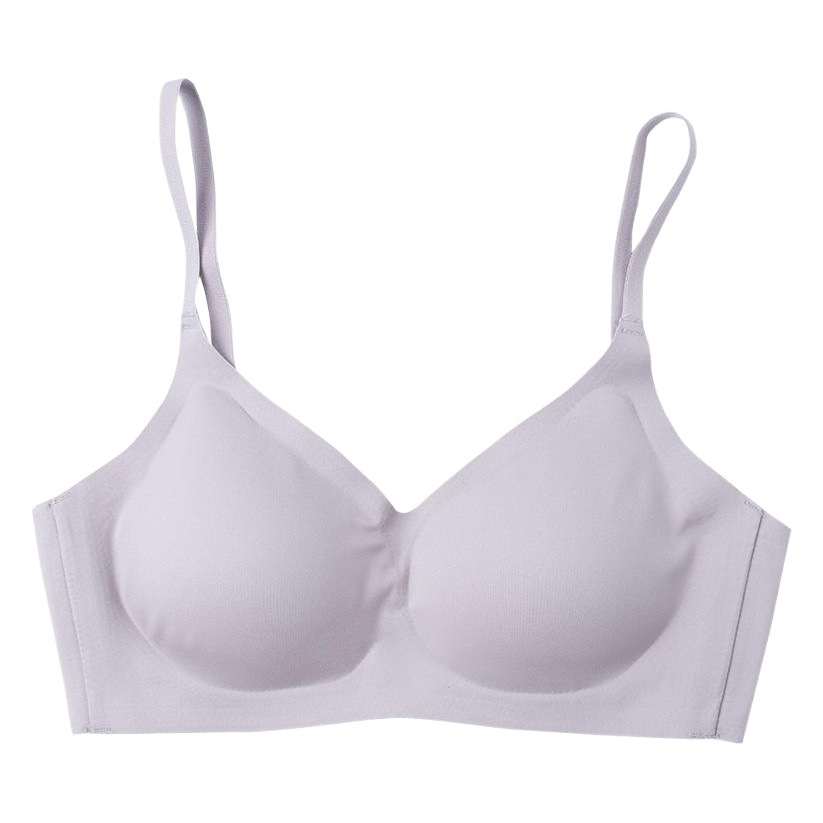 2020 nuevo sujetador de látex de Tailandia primavera y verano brillante cero vinculante chaleco inalámbrico ropa interior sujetador de una sola pieza