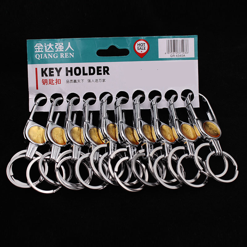 Wholesale Strongman 4340A Keychain Stainless Steel Double Ring Car Keychain Men and Women Key Pendant Gifts Wholesale Strongman 4340A Keychain Stainless Steel Double Ring Car Keychain Men and Women Key Pendant Gifts