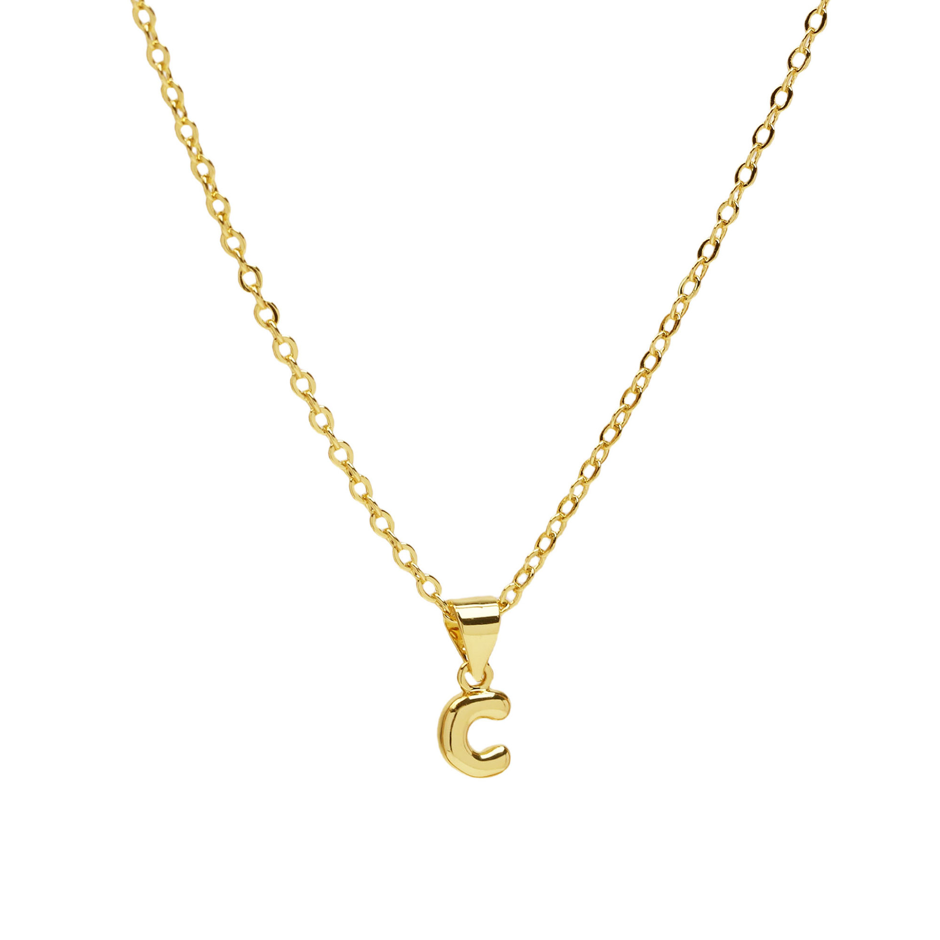 Brass Material Letter Pattern Casual Simple Style Letter Brass Pendant Necklace 1 Piece