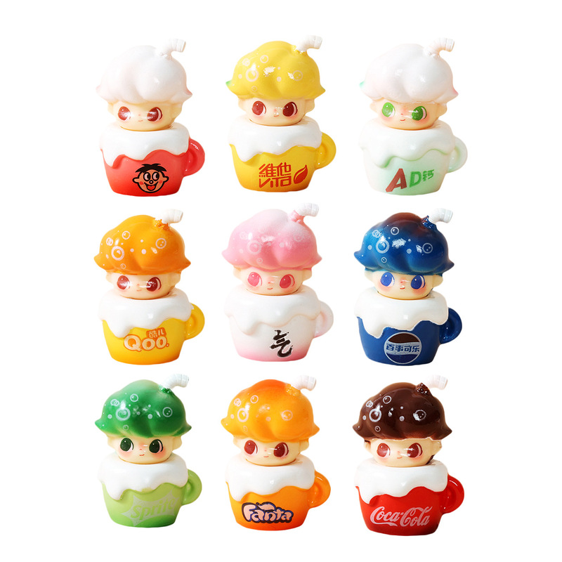 塗装ディディドリンクカップトレンディなかわいい人形キーホルダーアクセサリージュエリーアクセサリーオフィスデスクトップ小さな装飾品|undefined