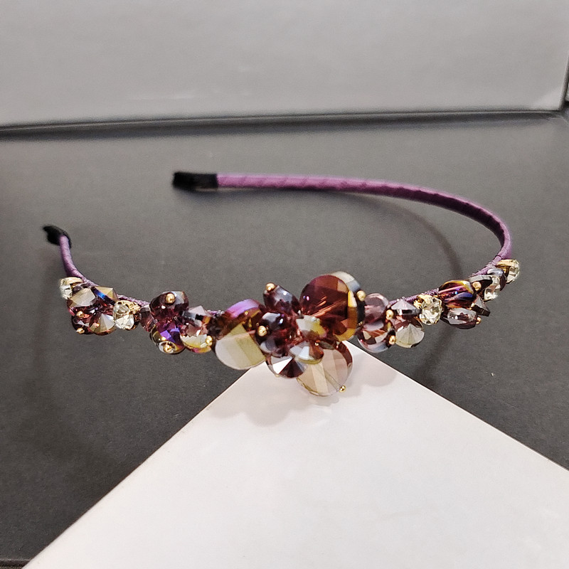 Artificial Crystal Material Fashion Women'S Geometric Artificial Crystal Jewelry Headband