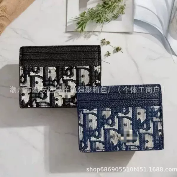Manufacturer's in-stock wholesale of lychee pattern card holders for women, European and American card cases, Dao exquisite leather wallets for men, new card slots for IDs