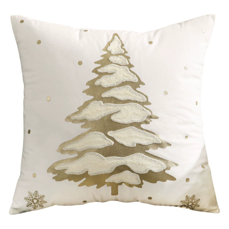 Наволочка с бронзовым покрытием в виде рождественской елки Elk, осенне-зимняя наволочка с вышивкой снежинки 45*45, трансграничная горячая распродажа