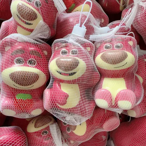 Little Strawberry Bear Purple 8cm (Packed in Net Pocket)
